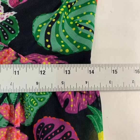 Betsey Johnson L NEW Paulina Tropical Print Halter Maxi Dress In Raven Black - Picture 9 of 11